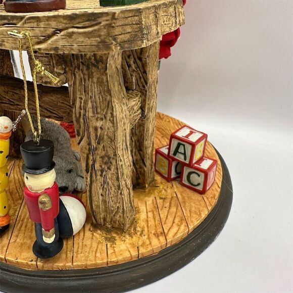 Traditions Vintage Santa Claus Toy Maker Figurine Fabric Mache Santa Centerpiece - Picture 6 of 16